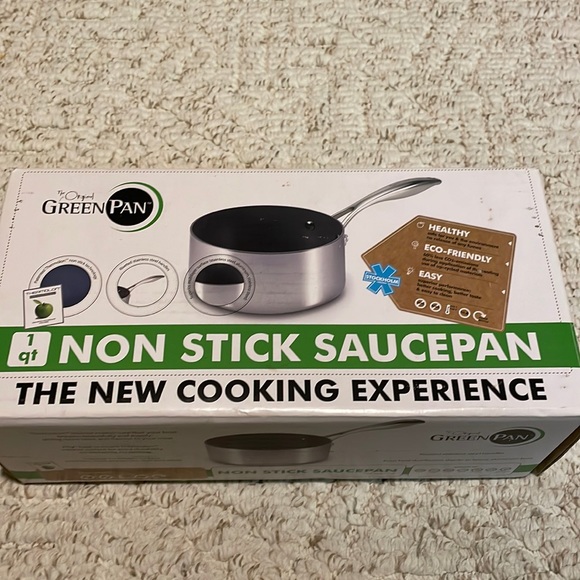 Kitchen New In A Box The Original Green Pan 1 Quart Nonstick Sauce Pan 55 Inches Poshmark